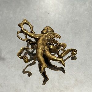 MMA Metropolitan Museum Of Art  Cherub Heart Arrow Brooch, Signed